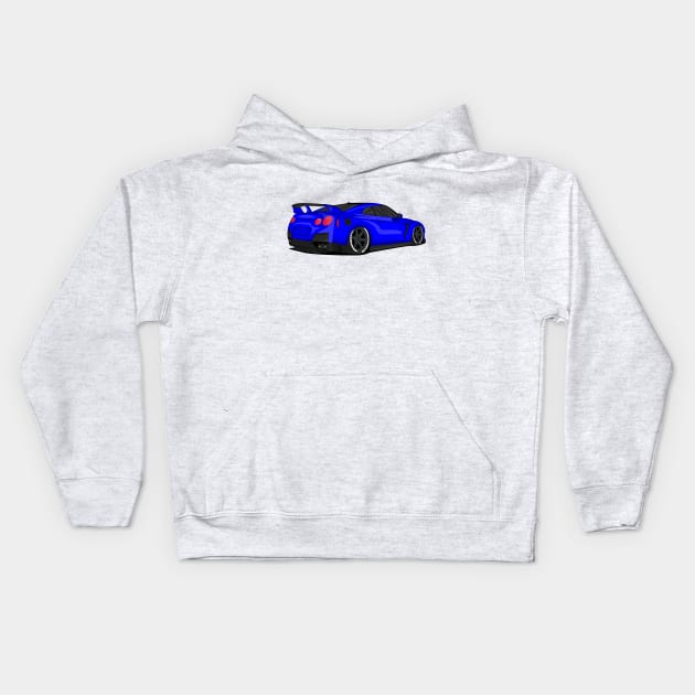 GTR BLUE Kids Hoodie by VENZ0LIC